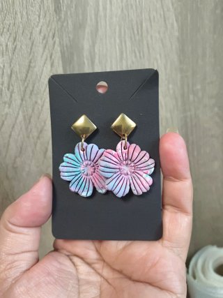 Pendientes de Arcilla Polimérica Flores
