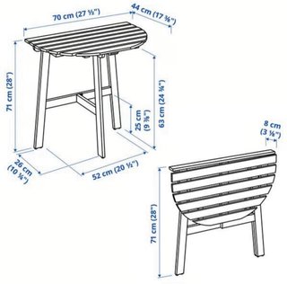Mesa Plegable Madera Ikea Askholmen