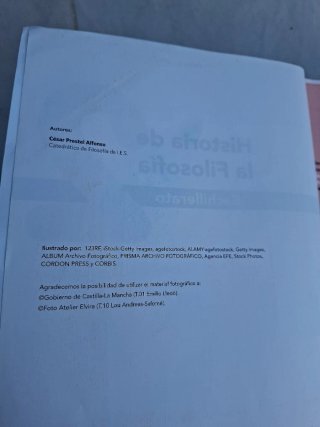 Historia de la filosofía, 2 Bachillerato