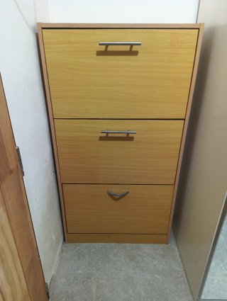 Zapatero de madera 3 baldas