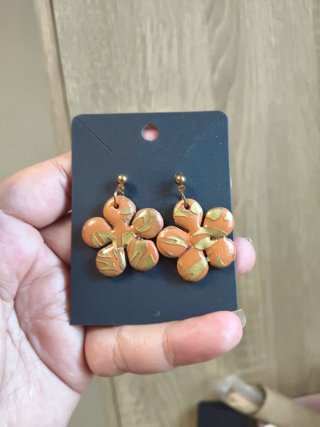 Pendientes de Arcilla Polimérica Flor