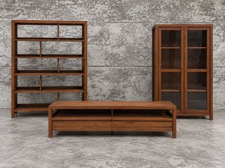 Set colección Sashi Mueble tv, vitrina y estanteria