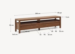 Mueble de TV Sashi fabricado en madera maciza