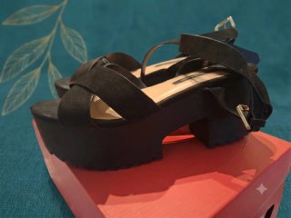 Sandalias Stradivarius Negras Talla 37
