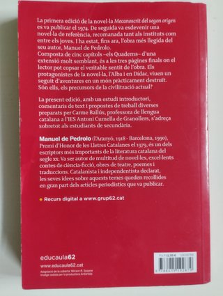 MECANOSCRIT DEL SEGON ORIGEN, LIBRO