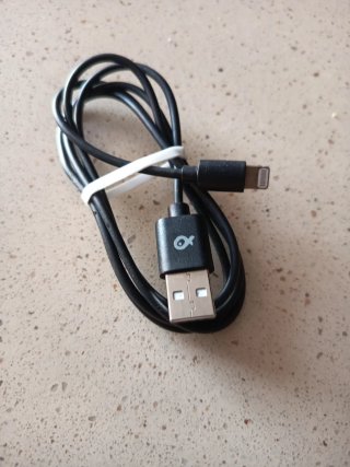 Cable Carga Lightning USB Negro