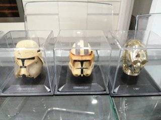 Colección 15 Cascos Star Wars con Vitrinas