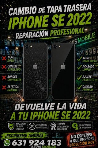 ⭐ Cambio Cover Posteriore iPhone SE 2022 - 49€ | 2H