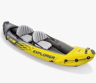 Kayak hinchable INTEX Explorer K2 con 2 remos.