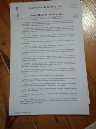 Temario oposición inspección farmacia/farmacéutico