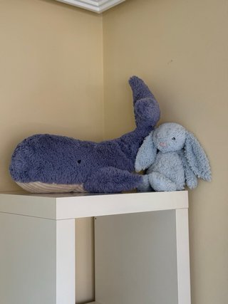 Grande 52 cm Jellycat Wilbur Whale Big Peluche