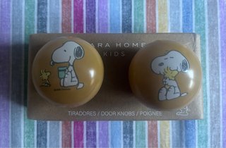 2 Tiradores cerámica Snoopy Zara Home Kids