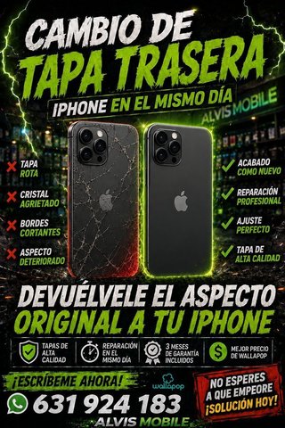 ⭐ Cambio Tapa Trasera iPhone 17e – 69€ | 2H