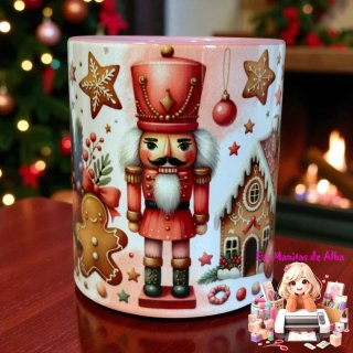 Taza Navidad Cascanueces Cerámica