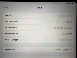 iPad Air 13 M2 256GB WiFi+LTE/5G AppleCare+