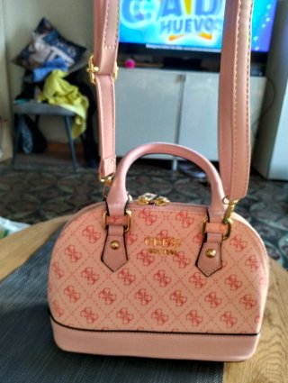 Bolso Tote Monogram Guess Rosa