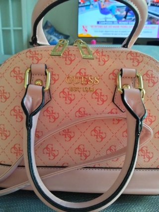 Bolso Tote Monogram Guess Rosa