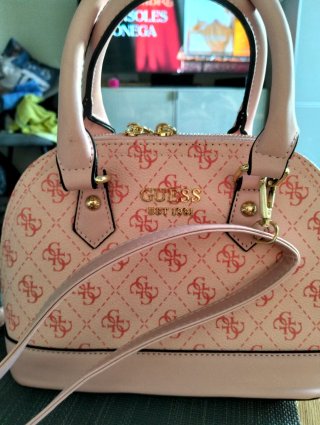 Bolso Tote Monogram Guess Rosa