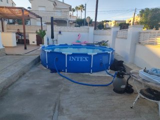 Piscina desmontable con depuradora