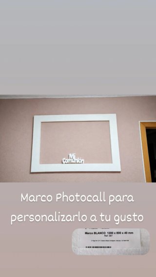 Marco Photocall Comunión Blanco
