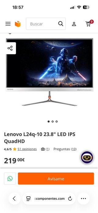 Monitor Lenovo 24 pulgadas