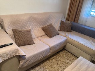 Sofá Chaiselongue Beige 3 Plazas