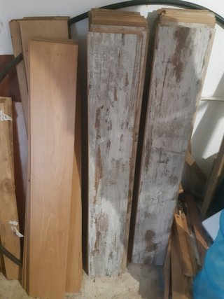 Suelo Laminado Efecto Madera Gris y Blanco