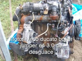 Motor iveco ducato boxer jumper e4 3.0 de desguace