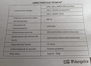 Horno microondas cn grill Orbegozo MIG 2526 C