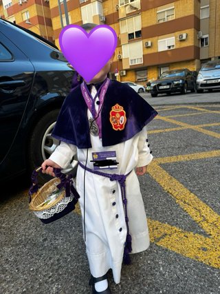 Túnica Nazareno Niñ@ 1-3 años hecha a mano