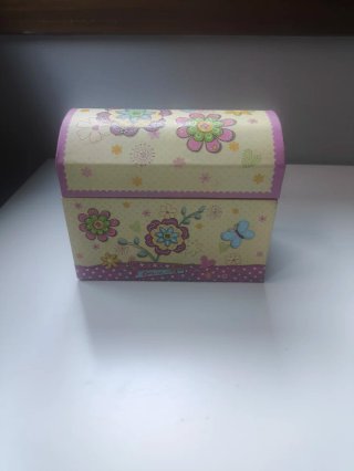 Joyero con Espejo y Motivos Florales
