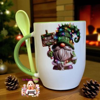 Taza cerámica Navidad con cuchara