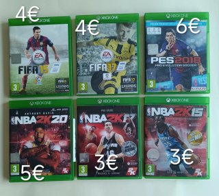 Lote 6 Juegos XBOX ONE: FIFA, PES, NBA 2K