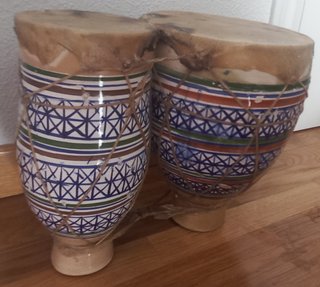 Tambor Marroquí Doble Cerámica