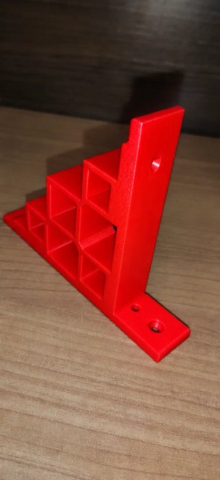 Soportes Estantería y b aldas en rojo x2