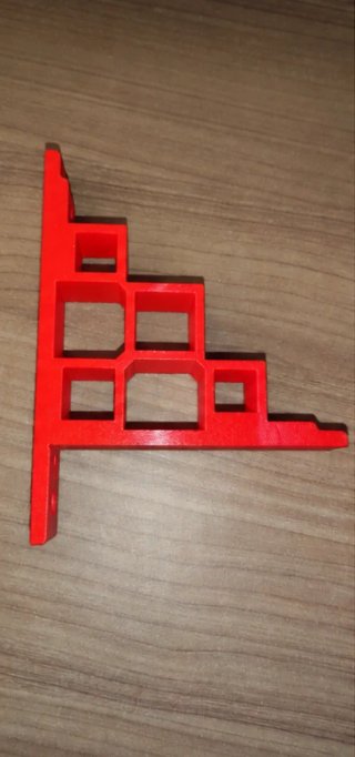 Soportes Estantería y b aldas en rojo x2