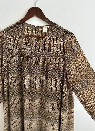 Vestido túnica H&M boho Étnico estampado 42...