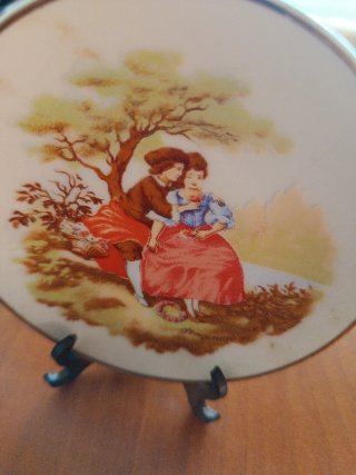 Pareja de Platitos Decorativos Vintage