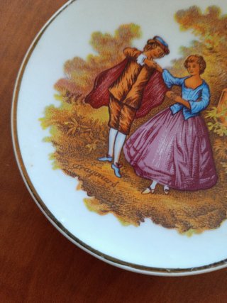 Pareja de Platitos Decorativos Vintage