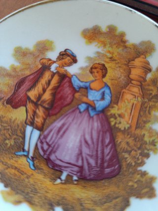 Pareja de Platitos Decorativos Vintage