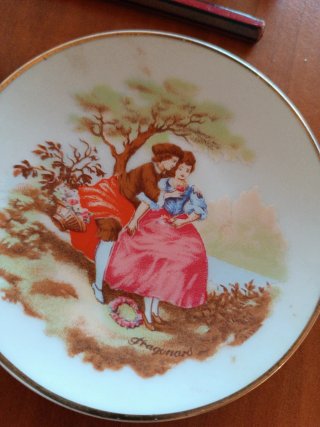 Pareja de Platitos Decorativos Vintage