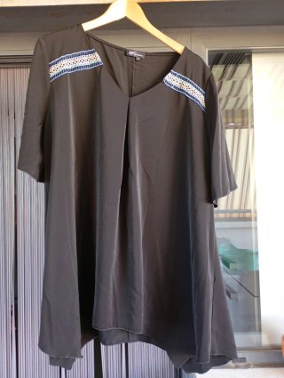 Blusón túnica negro SPG woman