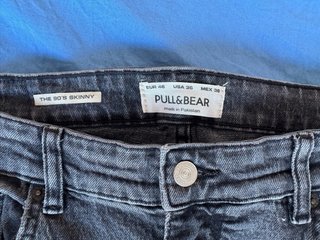 Pantalones vaqueros rotos gris oscuro para hombre