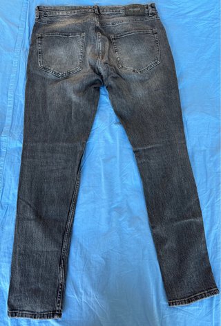 Pantalones vaqueros rotos gris oscuro para hombre