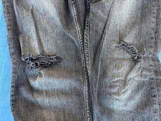 Pantalones vaqueros rotos gris oscuro para hombre