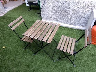 Conjunto Mesa y 2 Sillas Plegables IKEA