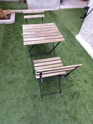 Conjunto Mesa y 2 Sillas Plegables IKEA