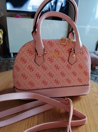 Bolso Guess Monogram Rosa
