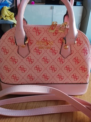 Bolso Guess Monogram Rosa