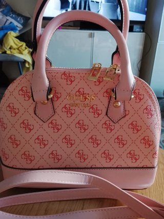 Bolso Guess Monogram Rosa